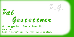 pal gestettner business card